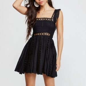 FREE PEOPLE verona whimsygoth mini dress FPone S